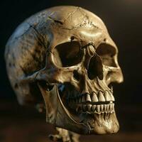 skeleton head high quality 4k ultra hd hdr photo