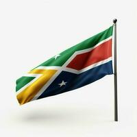 south africa flag with white background high quality photo