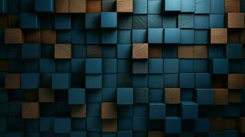 the tiled wallpaper made of wooden blocks photo