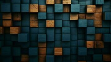 the tiled wallpaper made of wooden blocks photo