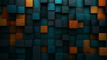 the tiled wallpaper made of wooden blocks photo