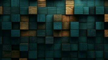 the tiled wallpaper made of wooden blocks photo