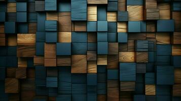 the tiled wallpaper made of wooden blocks photo