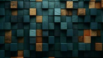 the tiled wallpaper made of wooden blocks photo