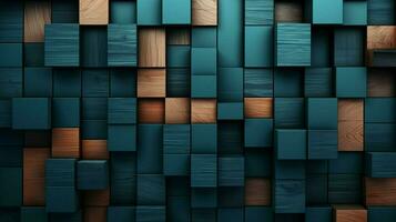 the tiled wallpaper made of wooden blocks photo