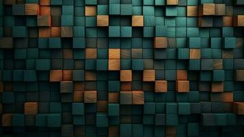 the tiled wallpaper made of wooden blocks photo