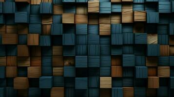 the tiled wallpaper made of wooden blocks photo