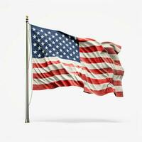 Estados Unidos bandera con blanco antecedentes alto calidad ultra foto