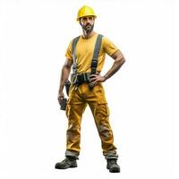 worker with white background high quality ultra hd photo