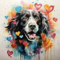 un cautivador perro capturar corazones con sus encanto foto