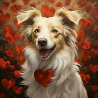 un cautivador perro capturar corazones con sus encanto foto