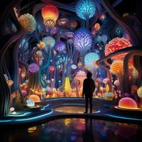 A chromatic wonderland of vibrant lights photo