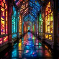 A chromatic wonderland of vibrant lights photo