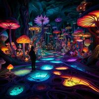 A chromatic wonderland of vibrant lights photo