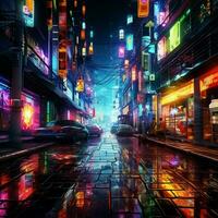 A chromatic wonderland of vibrant lights photo