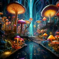 A chromatic wonderland of vibrant lights photo