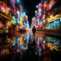 A chromatic wonderland of vibrant lights photo