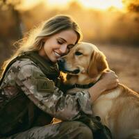 A devoted canine providing emotional support photo