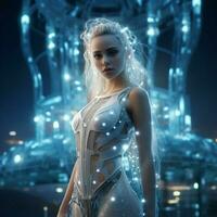 A futuristic glow that captivates the photo