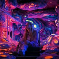 A sensory explosion of neon ecstasy photo