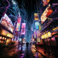 A sensory explosion of neon ecstasy photo