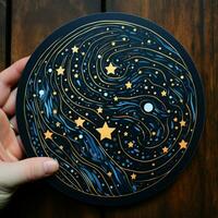 A sticker showcasing a constellation of stars in the night photo