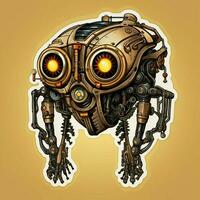 A sticker showcasing a steampunk-inspired mechanical create photo