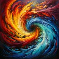 A swirling vortex of vivid colors blending together harmon photo