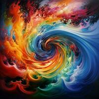 A swirling vortex of vivid colors blending together harmon photo