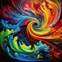 A swirling vortex of vivid colors blending together harmon photo