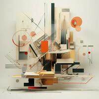 Abstract compositions disrupted by digital artifacts photo