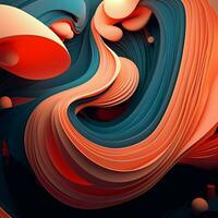 Abstract shapes morphing and pulsating to an unseen rhythm photo