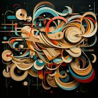 Abstract shapes morphing and pulsating to an unseen rhythm photo