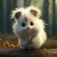 Adorable fluffy creature with a bushy tail photo