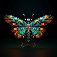 Agile insect with vibrant wings photo