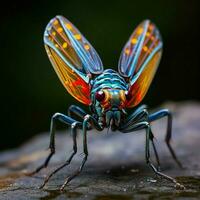 Agile insect with vibrant wings photo