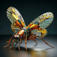 Agile insect with vibrant wings photo