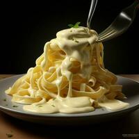 Alfredo sauce high quality 4k hdr photo