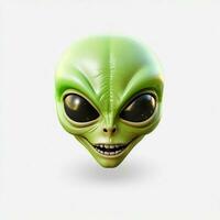extraterrestre emoji en blanco antecedentes alto calidad 4k hdr foto