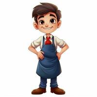 Apron 2d cartoon vector illustration on white background h photo