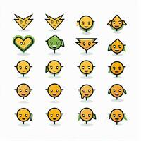 Arrow Emojis 2d cartoon vector illustration on white backg photo