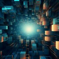 Artificial glitches forming unexpected patterns and shapes photo