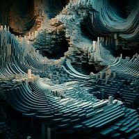 Artificial glitches forming unexpected patterns and shapes photo