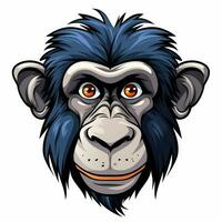 babuino 2d dibujos animados vector ilustración en blanco antecedentes foto