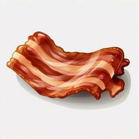 Bacon 2d vector illustration cartoon in white background h photo