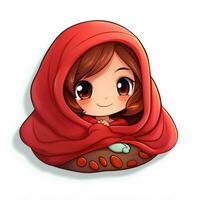 Blanket 2d cartoon vector illustration on white background photo