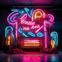 Bold and captivating neon expressions photo