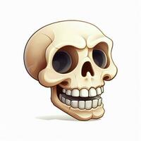 Bone 2d cartoon illustraton on white background high quali photo