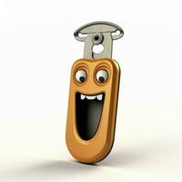 Bottle Opener 2d cartoon illustraton on white background h photo