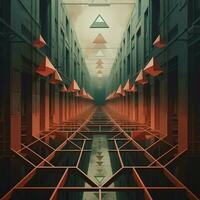 Broken symmetries forming visually captivating composition photo
